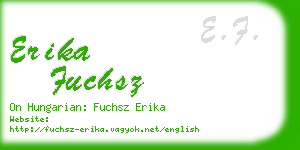 erika fuchsz business card